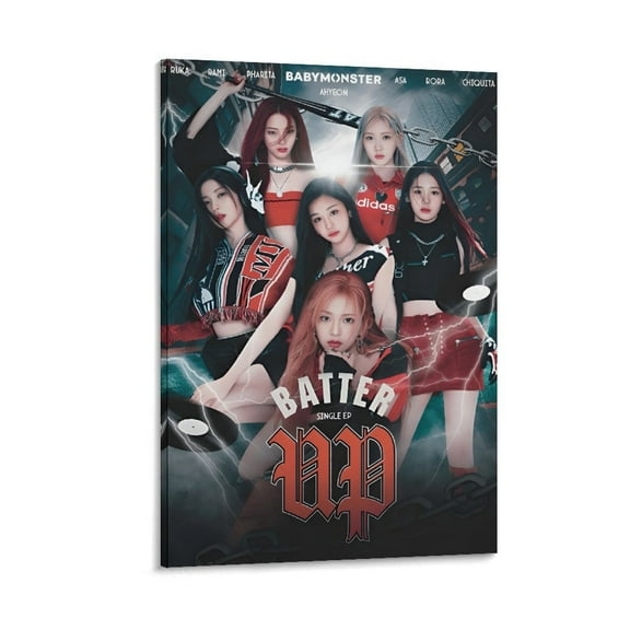 Poster BABYMONSTER Art Sexy Girl Group Picture Print Canvas Poster Wall Paint Art Posters Decor Modern Home Artworks Gift 16x24inch(40x60cm)