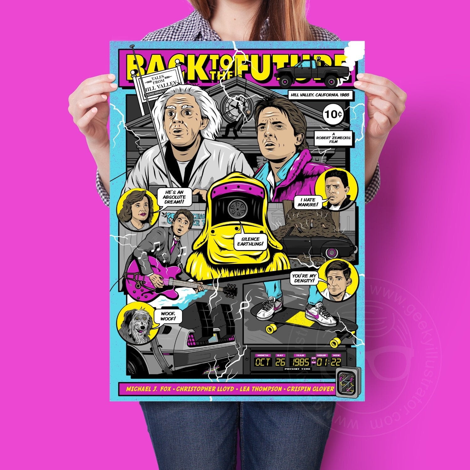 Back To The Future Movie Poster Print & Unframed Canvas – Pop Art Style, Great For Any Room Decor