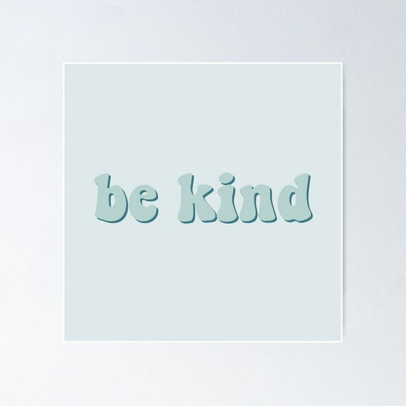Poster Be Kind - No Framed, Vintage Wall Art, Trendy Retro Print, Positive Quote Poster, Room Decor, Wall Art, Poster Only