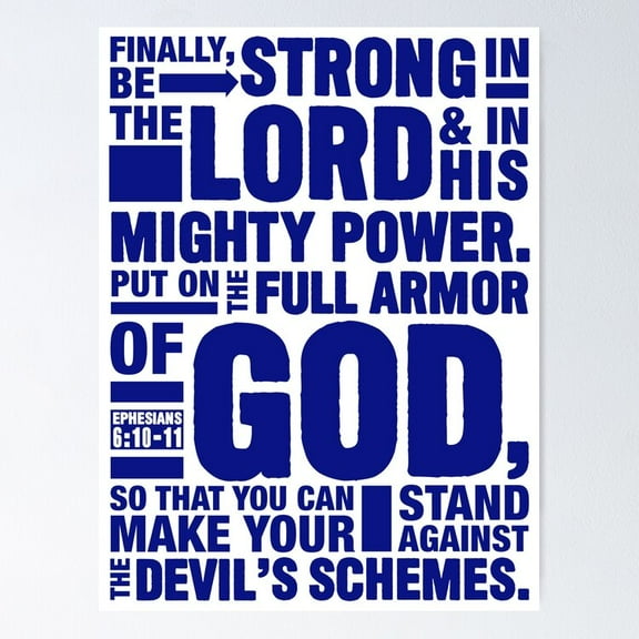 Poster Be Strong In The Lord Poster - No Framed, Vintage Wall Art, Hot Trend!, 8x12