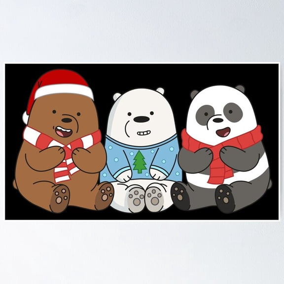 Poster Bears - No Framed, Vintage Wall Art, Trendy Retro Print, Positive Quote Poster, Room Decor, Wall Art, 24x36