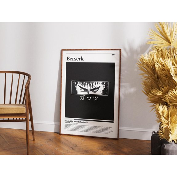 Poster Berserk Anime Poster | Guts Art Print 24X36, UNFRAMED