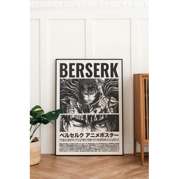 Poster Berserk Anime Poster | Guts Art Print 24X36, UNFRAMED