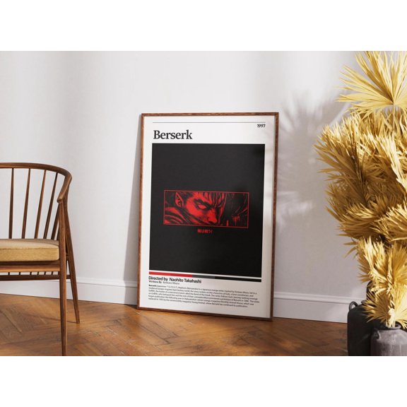 Poster Berserk Anime Poster | Guts Art Print 8X12, UNFRAMED