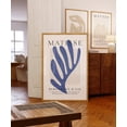 thumbnail image 1 of Poster Blue Cut Outs Museum Exhibition Trendy Modern Art Navy wall Poster, Stretched Canvas Size 12x18, 1 of 4