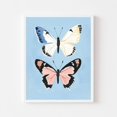 thumbnail image 1 of Poster Blue And Pink Butterfly Wall Art Print | Two Pastel Butterflies Painting | Animal Watercolor Printable | Girl'S Room Insect Digital Download - No Framed, Vintage Wall Art, Hot Trend!, 12x18, 1 of 2