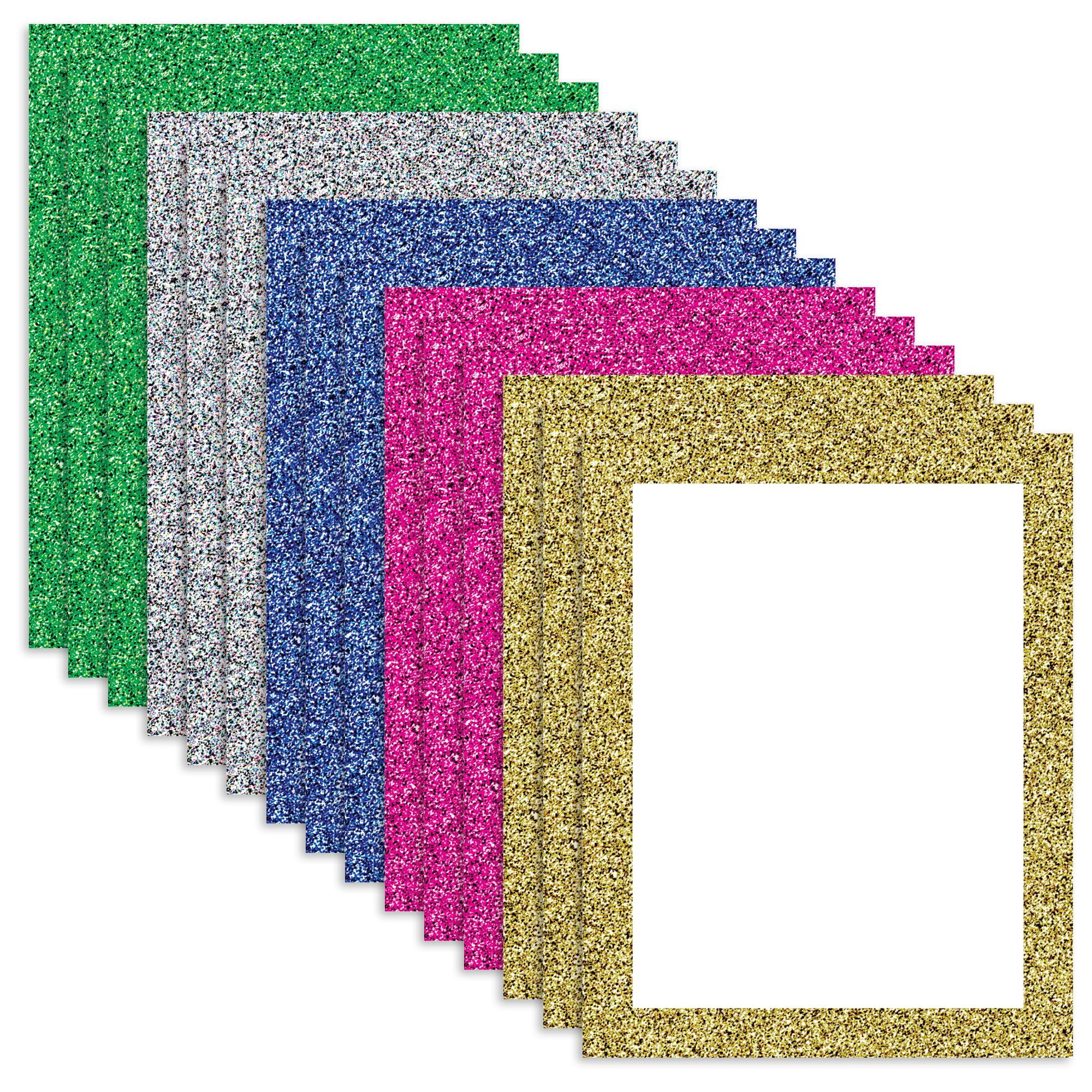 Poster Board Glitter Frame Color - Assorted  Sparkling Colored Paper For Crafts Decorations & Vision Projects 11" X 14" 5/pack 3-packs