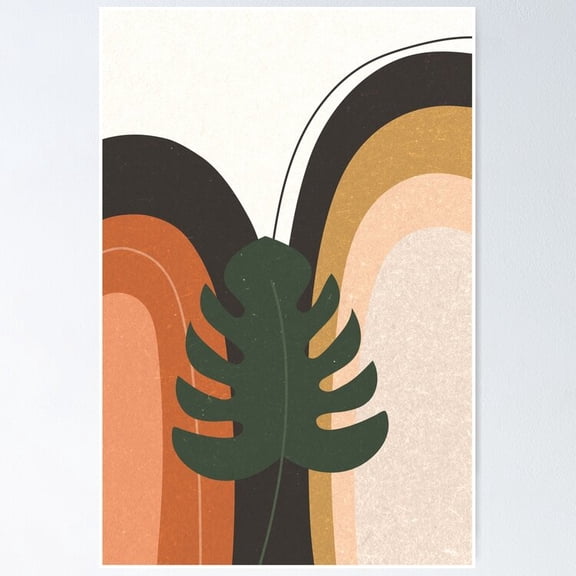 Poster Boho Rainbow Art - No Framed, Vintage Wall Art, Trendy Retro Print, Positive Quote Poster, Room Decor, Wall Art, 24x36