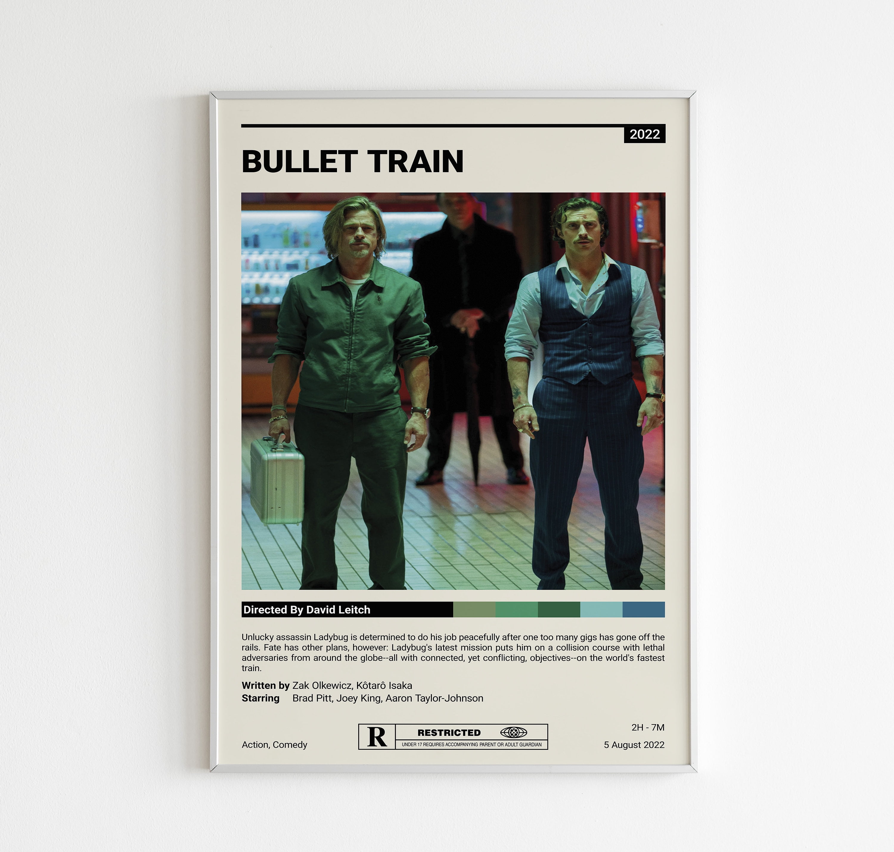 Poster Bullet Train Movie Poster | Brad Pitt Poster | Wall Art Print ...