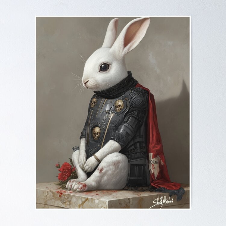 Poster Bunny Of The Apocalypse - No Framed, Vintage Wall Art, Trendy ...