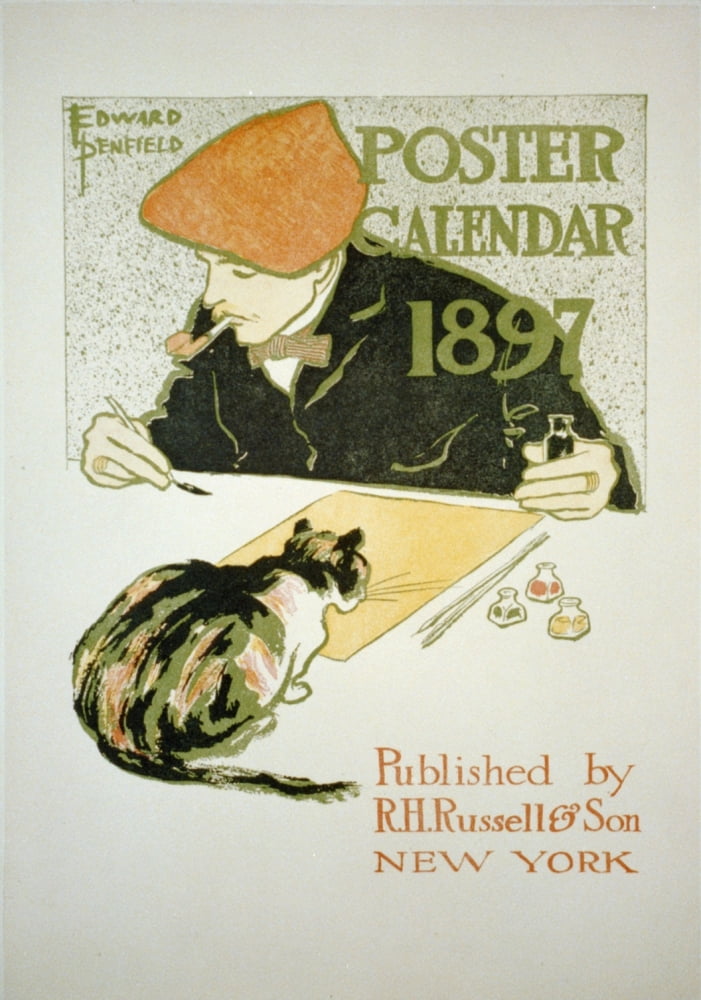 Poster Calendar 1897 Canvas Art - Edward Penfield (24 x 36)