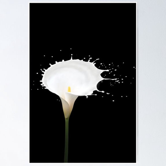 Poster Calla Lily Art - No Framed, Vintage Wall Art, Trendy Retro Print, Positive Quote Poster, Room Decor, Wall Art, 24x36