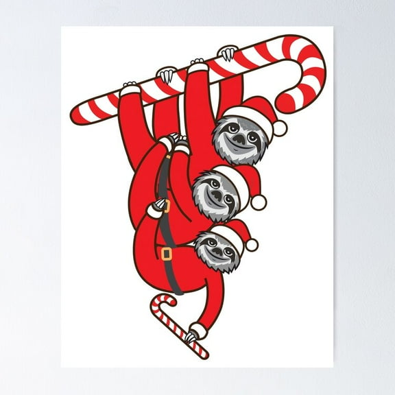 Poster Candy Cane Poster - No Framed, Vintage Wall Art, Hot Trend!, 24x36