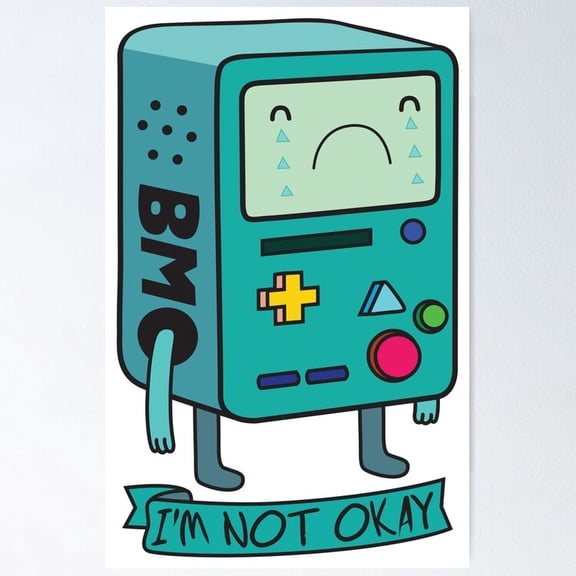 Poster Cartoon Sad Poster - No Framed, Vintage Wall Art, Hot Trend!, 12x18