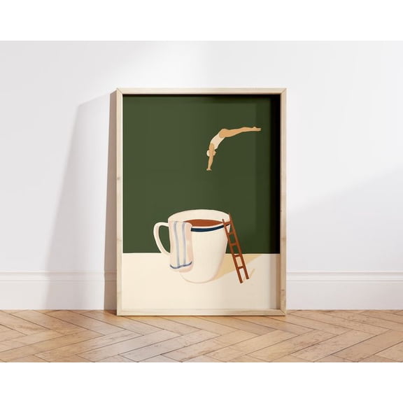 Poster Coffee Lover Gift for Kitchen Decor Poster, WINXIE DECOR - 8X12, UNFRAMED