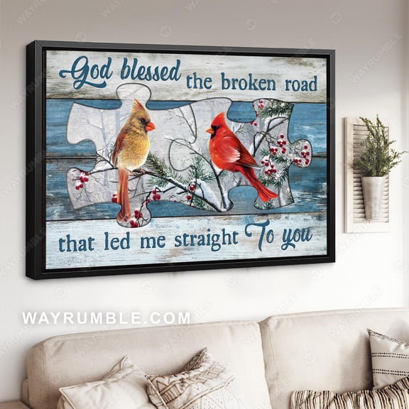 Poster , Cranberry tree, God blessed the broken road that led me to you - Heaven Poster Prints, Wall Art WINXIE DECOR - 8X12, UNFRAMED