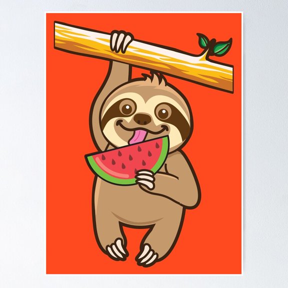 Poster Cute Melon Poster - No Framed, Vintage Wall Art, Hot Trend!, 8x12