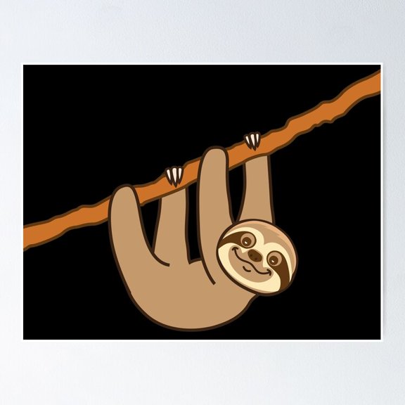 Poster Cute Sloth! Poster - No Framed, Vintage Wall Art, Hot Trend!, 8x12