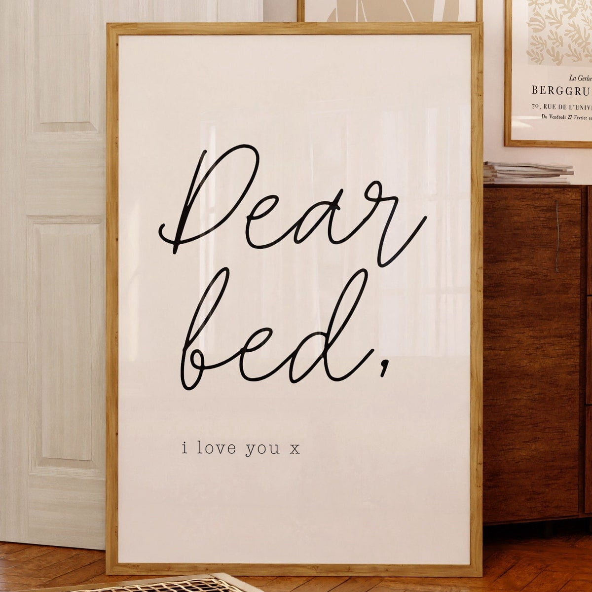 Image showcasing Poster Dear Bed I Love You Bedroom Wall Art College Apartment Decor ...