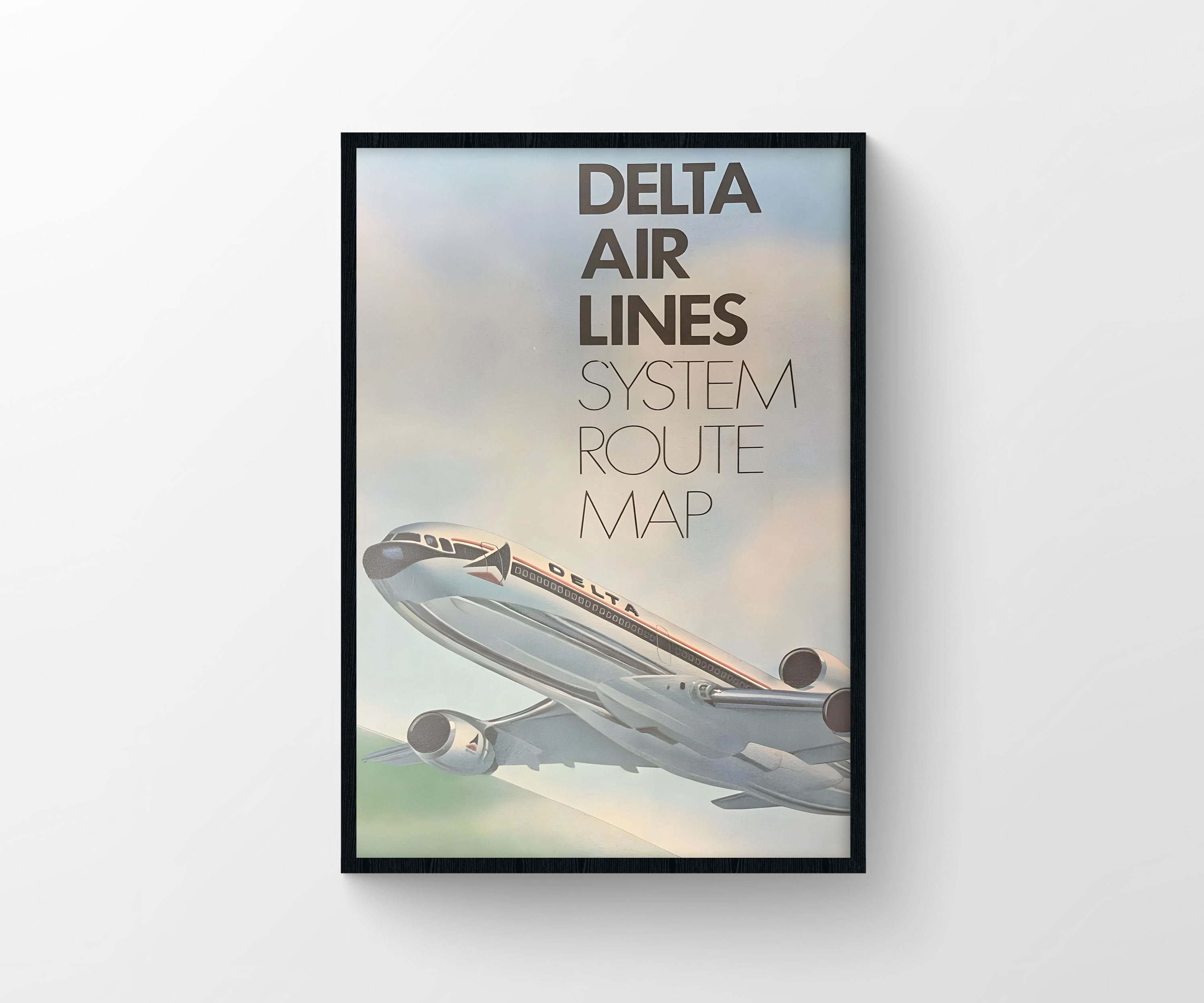 POSTER Delta Air Lines Aviation Poster, Aircraft Art, Travel Gift ...