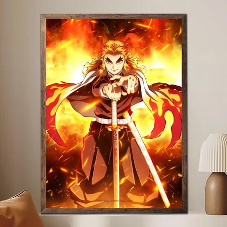 Poster Demon Slayer Mugen Train Arc: Hashira'S Resolve Poster Unframed, Anime Wall Art Print, Manga Home Decor, Rengoku Kyojuro Gift Idea 8X12, UNFRAMED
