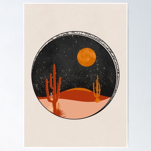 Poster Desert Adventure - No Framed, Vintage Wall Art, Trendy Retro Print, Positive Quote Poster, Room Decor, Wall Art, 24x36