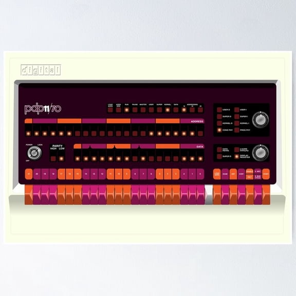 Poster Digital Pdp 11/70 Computer Console - No Framed, Vintage Wall Art, Trendy Retro Print, Positive Quote Poster, Room Decor, Wall Art, 8x12