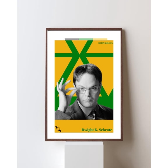 Poster Dwight K. Schrute Poster – Office Minimal Wall Art, Modern Sitcom Poster, Office Decor Print 8X12, UNFRAMED
