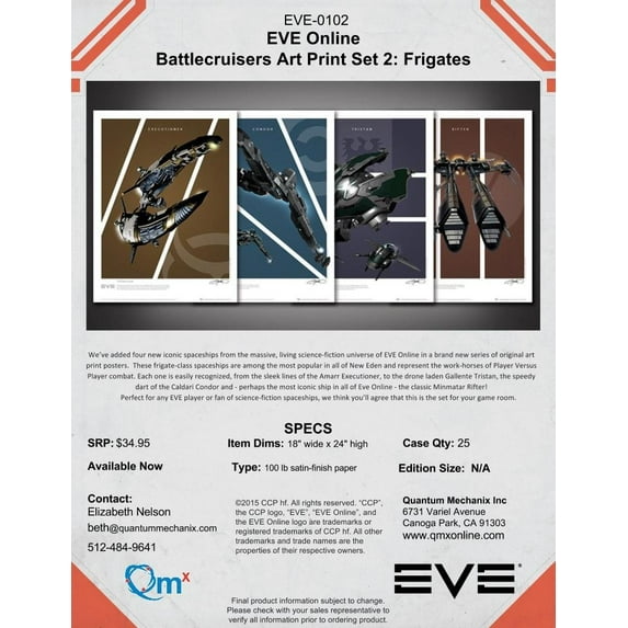 Poster - EVE Online Battlecruisers - Art Print Set of 4 Style #2 eve-0102