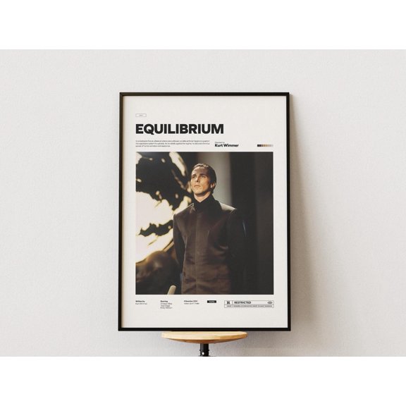 Poster Equilibrium Poster, Poster In Equilibrium Movie, Kurt Wimmer'S Sci-Fi Film Alternative Poster, Cinematic Room Decor Idea 8X12, UNFRAMED