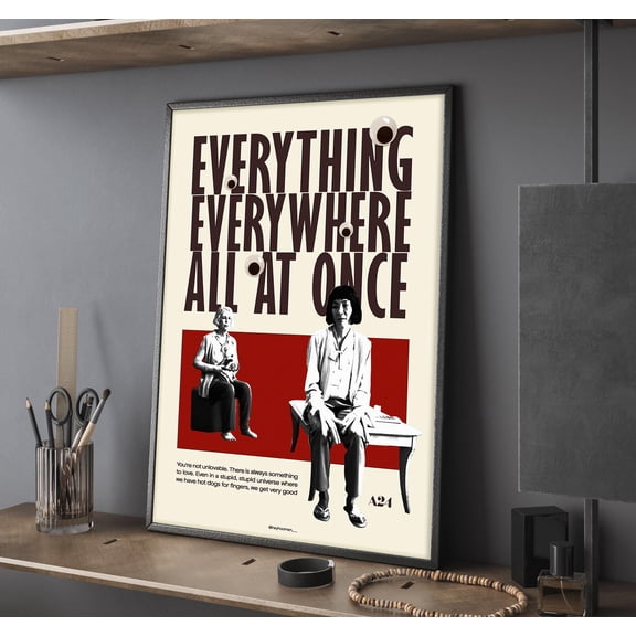 Poster Everything Everywhere All At Once Movie Poster, High Quality Wall Art, Home Decor, Perfect Gift, Unframed Poster 8X12, UNFRAMED
