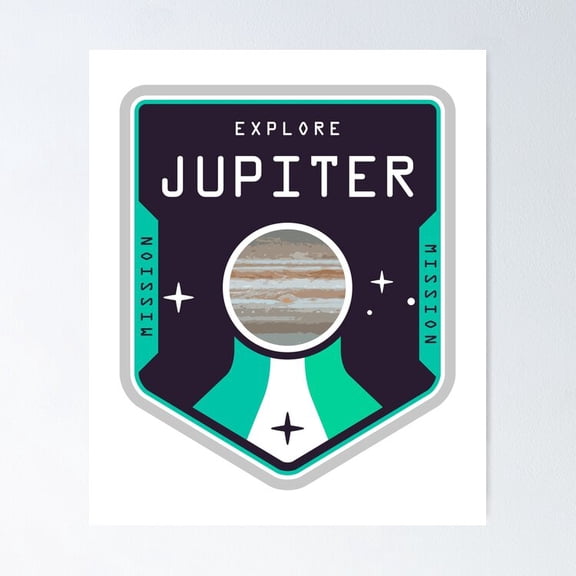 Poster Explore Jupiter - No Framed, Vintage Wall Art, Trendy Retro Print, Positive Quote Poster, Room Decor, Wall Art, 24x36