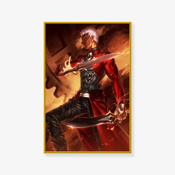 Poster Fate Stay Night Poster, Japan Anime Poster, Poster Print, Art Poster Wall Art Picture Print Modern Family Bedroom Decor Posters 24X36, UNFRAMED