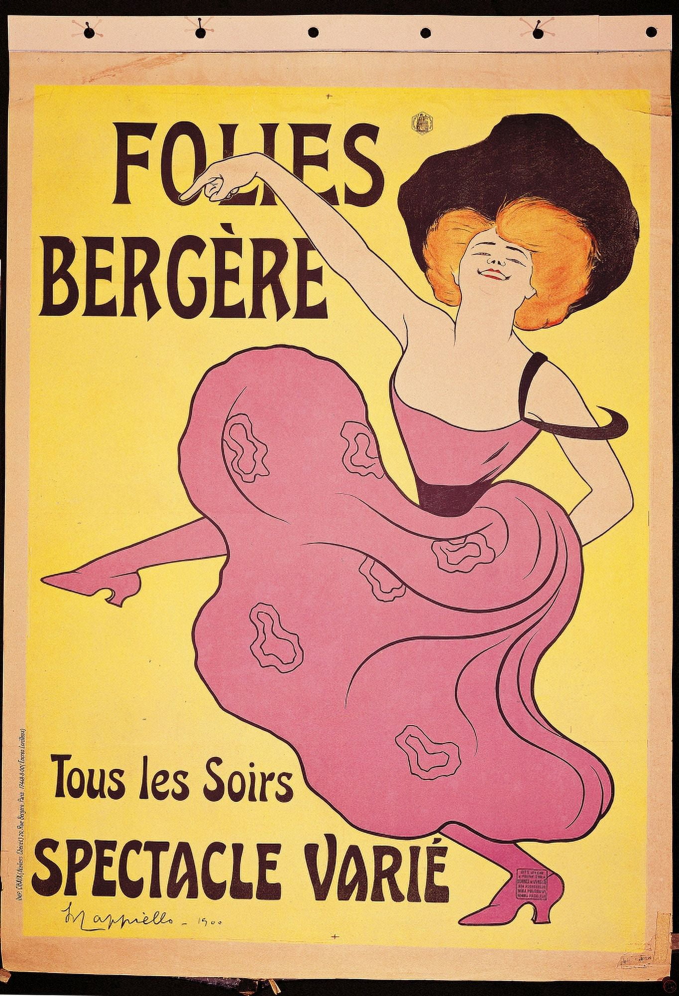 Poster For Folies Berger Canvas Art - (24 x 36)