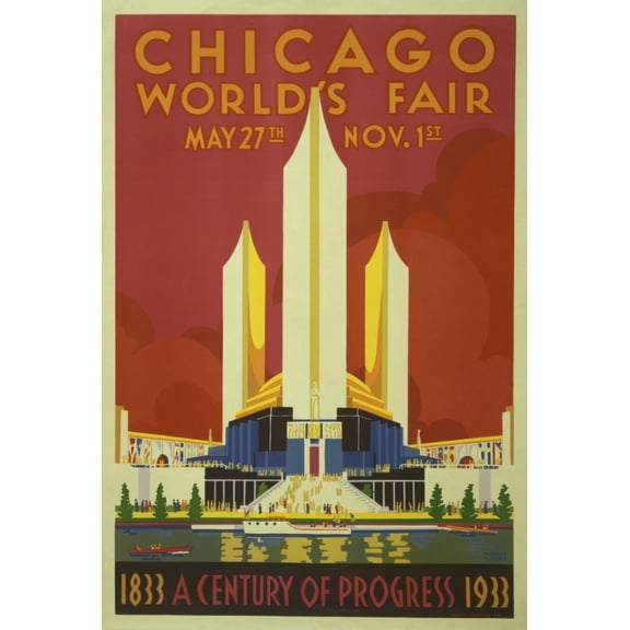 Poster For The 1933 Chicago World'S Fair History (24 x 36)