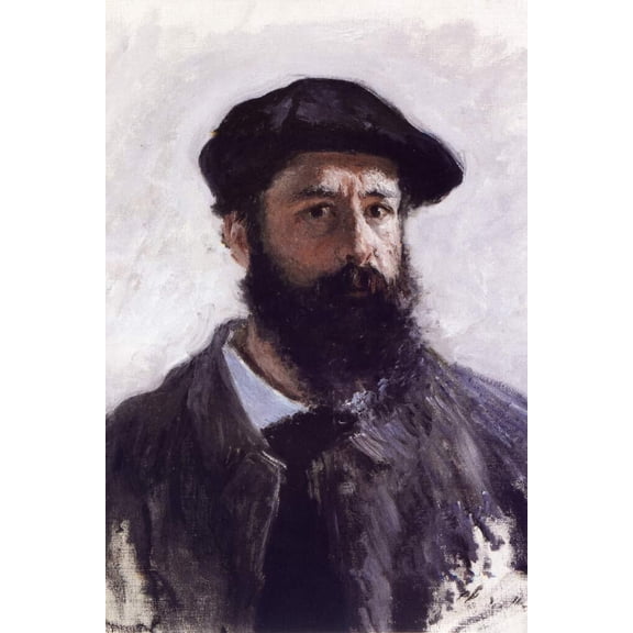 Poster Foundry Claude Monet Self Portrait With Beret 1886 Impressionist Art Print  Landscape Wall Art French Decor Office, Bedroom, Living Room, Bathroom