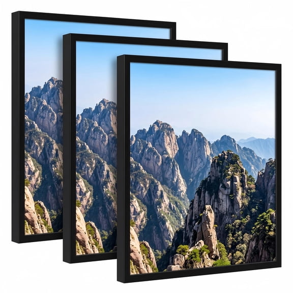 Poster Frames12x16Black3Pack,Scratch Proof Picture Frames For Wall,Modern Photo Frames12 By16 With Slide In Strips,Suitable For Movie Posters Video Game Art Gallery Home Office Decor, Black