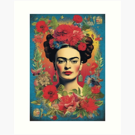 Poster Frida Kahlo Vintage Wall Art Trendy Retro Print Positive Quote Poster Room Decor Wall Art