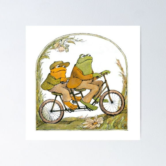Poster Frog And Toad - No Framed, Vintage Wall Art, Trendy Retro Print, Positive Quote Poster, Room Decor, Wall Art, 12x18