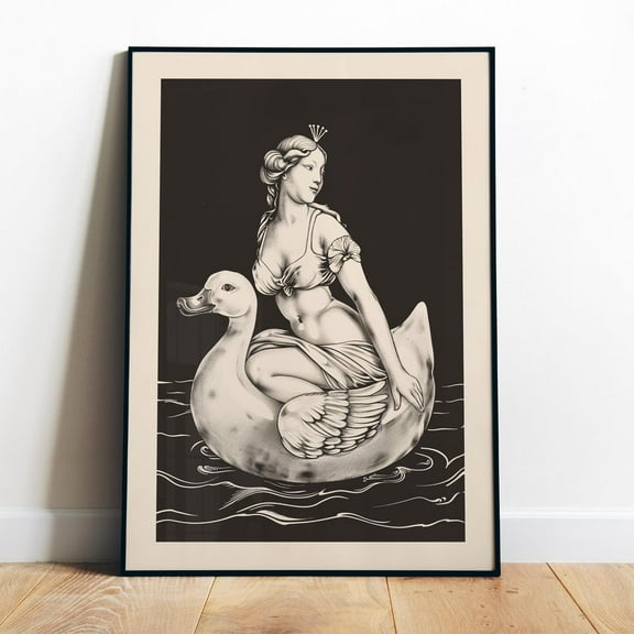 Poster Funny Bathroom Wall Art Toilet Printable Bathroom Prints Vintage Digital Venus Art Print Retro Print Black And White Duck Fun Print Bathroom - No Framed, Vintage Wall Art, Hot Trend!, 24x36