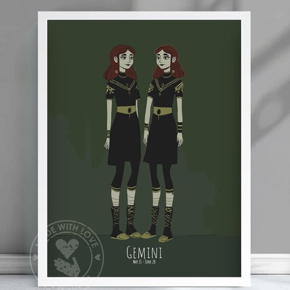 Poster Gemini Zodiac Sign Poster, Gemini Horoscope Sign, Gemini Star Sign, Gemini Astrology, Astrological Sign, Birthday Gift, Gemini - #Gemini - No Framed, Vintage Wall Art, Hot Trend!, Poster Only
