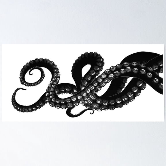 Poster Get Kraken - No Framed, Vintage Wall Art, Trendy Retro Print, Positive Quote Poster, Room Decor, Wall Art, 24x36