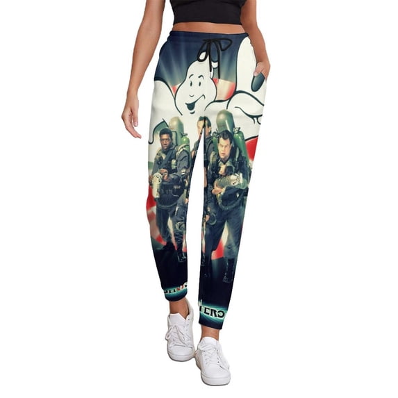 Poster Ghostbusters Womens Sweatpants Joggers Pants Trousers Casual 3D Printing Fashion Sweatpants With Drawstring Closed Bottom Active Sports Track Pants