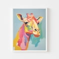 thumbnail image 1 of Poster Giraffe Painting | Digital Animal Print | Maximalist Wall Decor | Kid'S Room Portrait | Modern Vintage Style | Colorful Eclectic Printable - No Framed, Vintage Wall Art, Hot Trend!, 12x18, 1 of 2