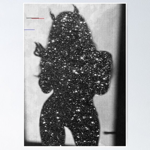 Poster Glitter Vsco Shadow - No Framed, Vintage Wall Art, Trendy Retro Print, Positive Quote Poster, Room Decor, Wall Art, 8x12