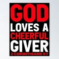 thumbnail image 1 of Poster God Loves A Cheerful Giver Poster - No Framed, Vintage Wall Art, Hot Trend!, 8x12, 1 of 2