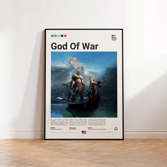 Poster God Of War Poster, Gaming Room Poster, God Of War Fan Gift, Gaming Print Poster, Gamer Gift, Video Games Poster, Gaming Wall Decor WINXIE DECOR - 8X12, UNFRAMED