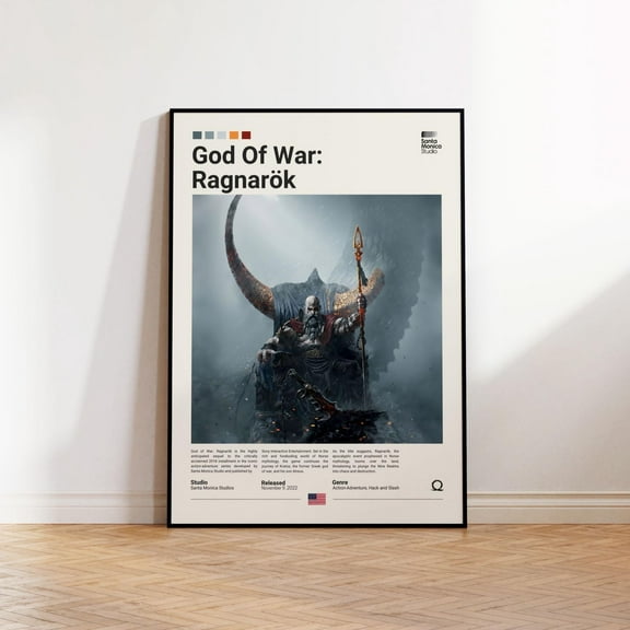 Poster God Of War Ragnarok Poster, Gaming Room Poster, God Of War Fan Gift, Gaming Print Poster, Gamer Gift, Video Games Poster, Gaming Wall Decor WINXIE DECOR - 8X12, UNFRAMED