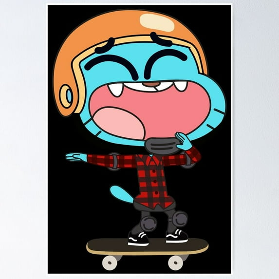 Poster Gumball Skate Poster - No Framed, Vintage Wall Art, Hot Trend!, 8x12