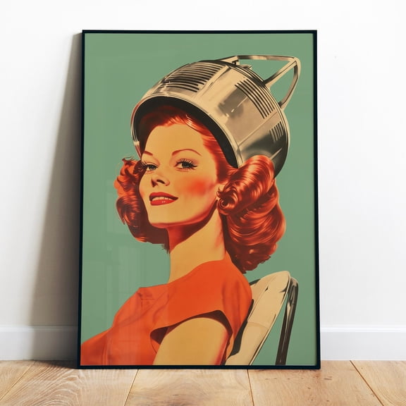 Poster Hair Salon Wall Art Printable Funny Salon Poster Hairdresser Wall Art Retro Print Beauty Salon Art Retro Wash And Go Print Digital Prints - No Framed, Vintage Wall Art, Hot Trend!, 8x12